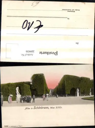 209456,Hietzing Allee i. Schönbrunn Schloßpark Personen