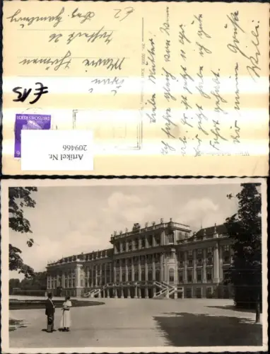 209466,Hietzing Schönbrunn Schloss Vorderseite m. Personen i. Vordergrund