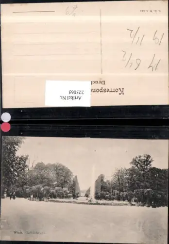 225065,Wien Hietzing Schönbrunn Springbrunnen Brunnen pub B.K.W. 614