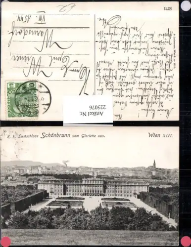 225076,Wien Hietzing K. k. Lustschloss Schönbrunn v. Gloriette aus
