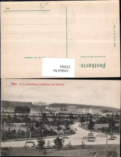225081,Wien Hietzing K. k. Lustschloss Schönbrunn u. Gloriette