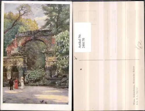 248170,Künstler AK Wien Hietzing Schönbrunn Römische Ruine pub Brüder Kohn B.K.W.I. 762/12