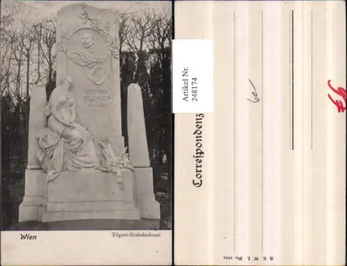 248174,Wien Hietzing Tilgner-Grabdenkmal Denkmal pub Brüder Kohn B.K.W.I. 2225