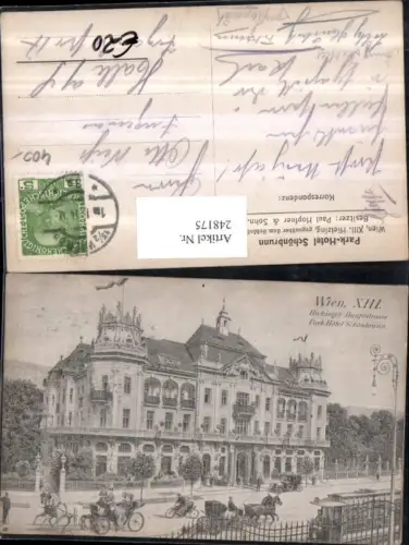 248175,Wien Hietzing Park-Hotel Schönbrunn Kutschen
