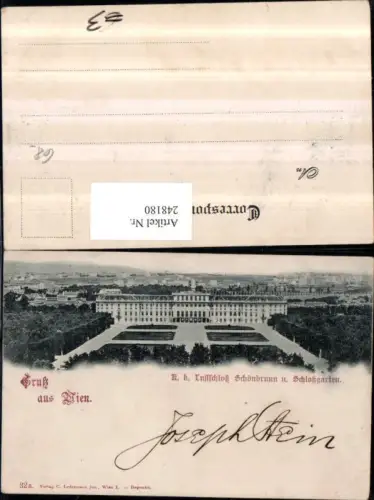 248180,Wien Hietzing K. k. Lustschloss Schloss Schönbrunn u. Schlossgarten