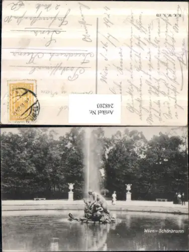 248203,Wien Hietzing Schönbrunn Springbrunnen Fontäne pub Brüder Kohn B.K.W.I. 173