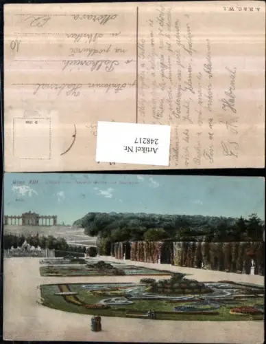 248217,Wien Hietzing Schönbrunn Schlossgarten Neptun-Grotte m. Gloriette