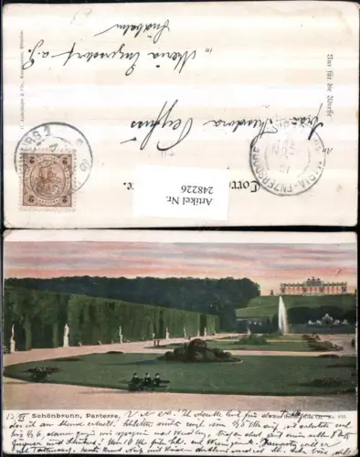 248226,Wien Hietzing Schönbrunn Parterre Schlossgarten Fontäne Gloriette