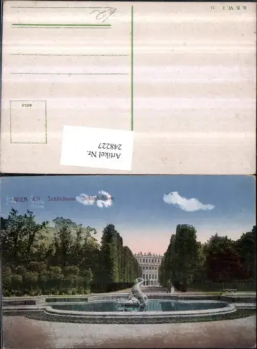 248227,Wien Hietzing Schönbrunn Schloss-Allee Brunnen pub Brüder Kohn B.K.W.I. 11