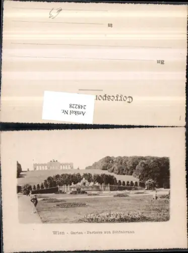 248228,Wien Hietzing Garten Parterre v. Schönbrunn Neptun-Grotte u. Gloriette
