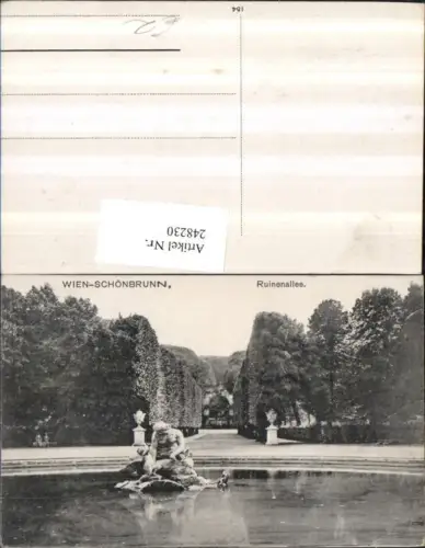 248230,Wien Hietzing Schönbrunn Ruinen-Allee Brunnen