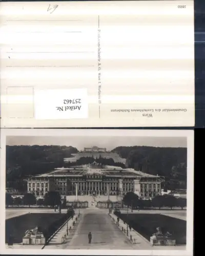 257462,Wien Hietzing Gesamtansicht d. Schlosses Schönbrunn m. Neptunbrunnen u. Gloriette