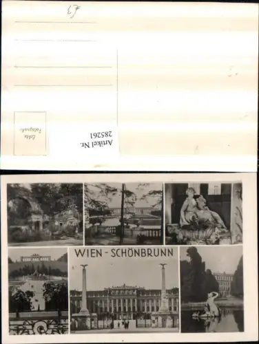 285261,Wien Hietzing Schönbrunn Schloss Brunnen Römische Ruine Gloriette Mehrbildkarte