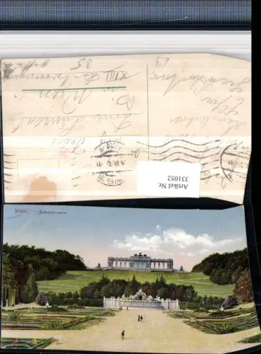331052,Wien Hietzing Schönbrunn Schlossgarten m. Gloriette