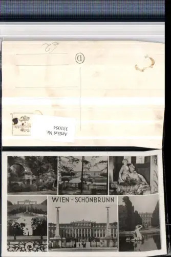 331054,Wien Hietzing Schönbrunn Schloss Römische Ruine Brunnenfigur Gloriette Mehrbildkarte
