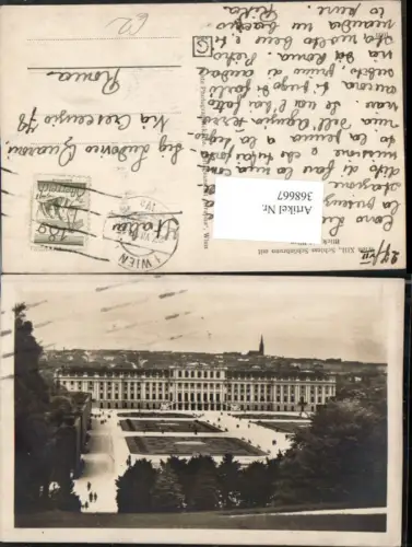 368667,Wien Hietzing Schloss Schönbrunn m. Blick auf Wien