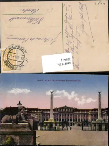 368671,Wien Hietzing Schloss Schönbrunn Eingang pub B.K.W.I. 19