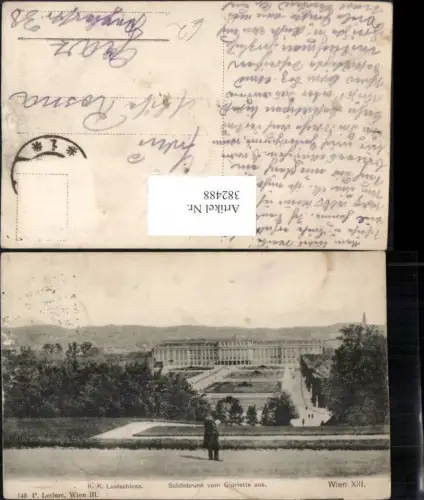 382488,Wien Hietzing Schloss Schönbrunn von d. Gloriette