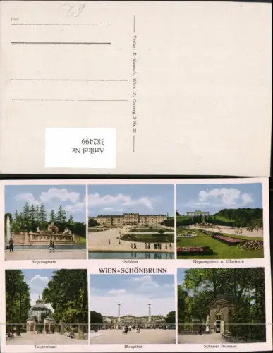 382499,Wien Hietzing Schönbrunn Schloss Neptungrotte Eingang Taubenhaus Mehrbildkarte