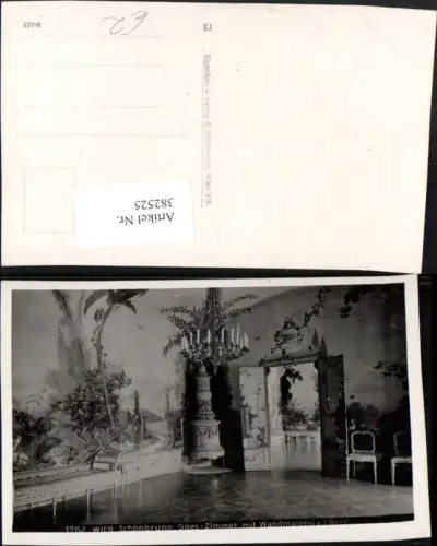 382525,Wien Hietzing Schloss Schönbrunn Zimmer m. Wandmalerei von J. Bergl