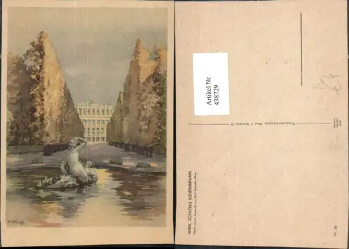438729,Künstler AK Karl Schwetz Wien Hietzing Schloss Schönbrunn Brunnenfigur