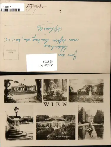 438759,Wien Hietzing Schloss Schönbrunn Gloriette Brunnen Mehrbildkarte