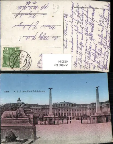 438764,Wien Hietzing Schloss Schönbrunn Eingang Säulen