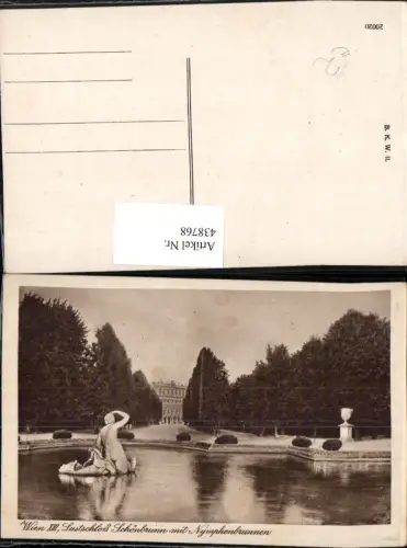 438768,Wien Hietzing Schloss Schönbrunn Allee Nymphenbrunnen Figur