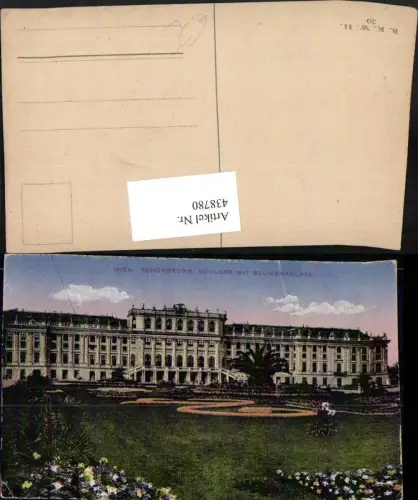 438780,Wien Hietzing Schloss Schönbrunn m. Blumenanlage