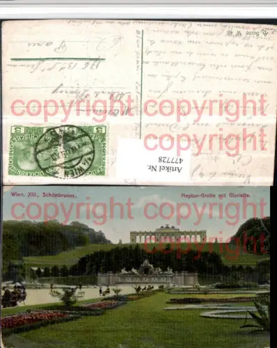 477728,Wien Hietzing Schönbrunn Neptun-Grotte m. Gloriette