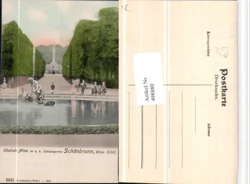 498880,Wien Hietzing Schönbrunn Schlossgarten Obelisk-Allee Brunnen