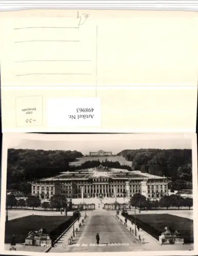 498963,Wien Hietzing Schloss Schönbrunn Totale m. Gloriette