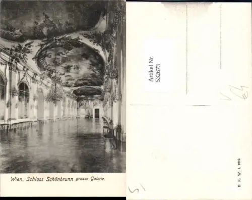532673,Wien 13 Hietzing Schönbrunn Grosse Galerie pub B.K.W.I 1019