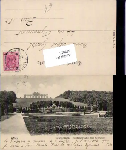 532815,tolle AK Wien 13 Hietzing Schönbrunn Neptunsgrotte