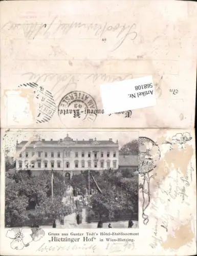 568108,Wien Hietzing Hietzinger Hof Gustav Todt Hotel Etablissment
