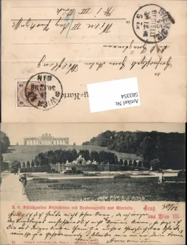583354,Wien Hietzing Schönbrunn Gloriette 1900 pub Ledermann 21