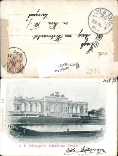 583357,Wien Hietzing Schönbrunn Gloriette 1898