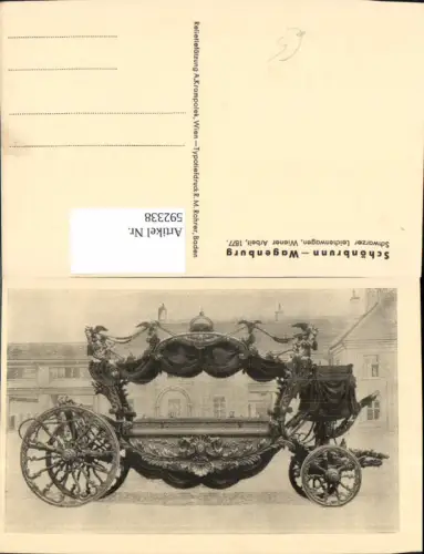 592338,Wien Hietzing Schloss Schönbrunn Wagenburg Leichenwagen Kutsche Vienna