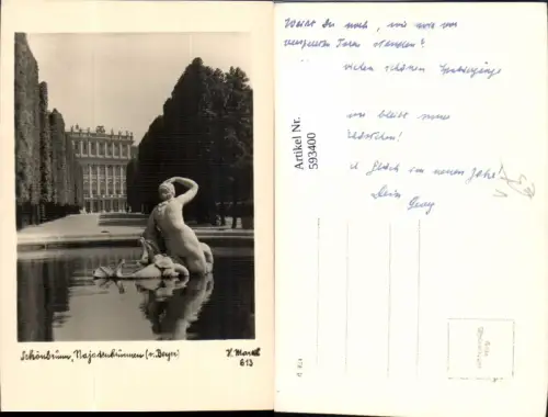 593400,Foto Ak Wien Hietzing Schloss Schönbrunn Najadenbrunnen Vienna pub H. Markl 613