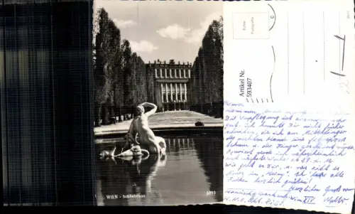 593407,Foto Ak Wien Hietzing Schloss Schönbrunn Nymphenbrunnen Vienna