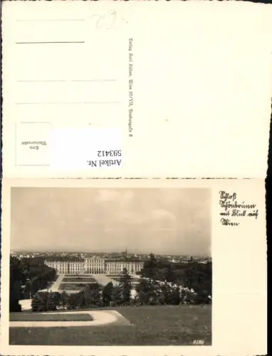 593412,Foto Ak Wien Hietzing Schloss Schönbrunn Blick v. d. Gloriette Vienna