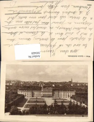 593420,Wien Hietzing Schloss Schönbrunn Blick v. d. Gloriette Vienna