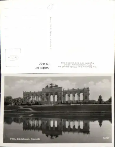 593422,Foto Ak Wien Hietzing Schloss Schönbrunn Gloriette Vienna