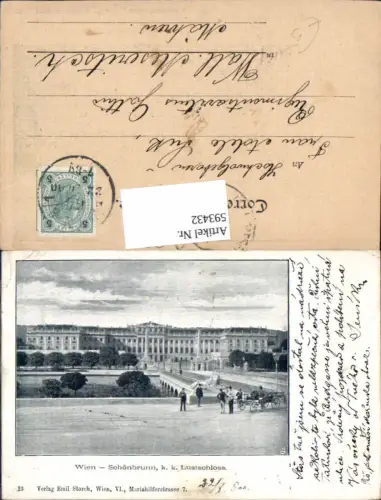 593432,Wien Hietzing Schönbrunn Lustschloss 1900 pub Emil Storch 23