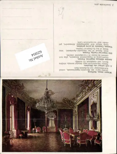 625954,Künstler AK J. Jaunbersin Wien Hofburg Luster Interieur