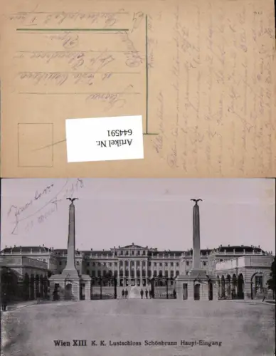 644591,Wien Hietzing Schönbrunn Haupt Eingang