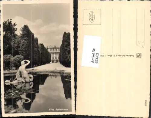 653703,Foto Ak Wien Vienna Hietzing Schloss Schönbrunn Brunnen