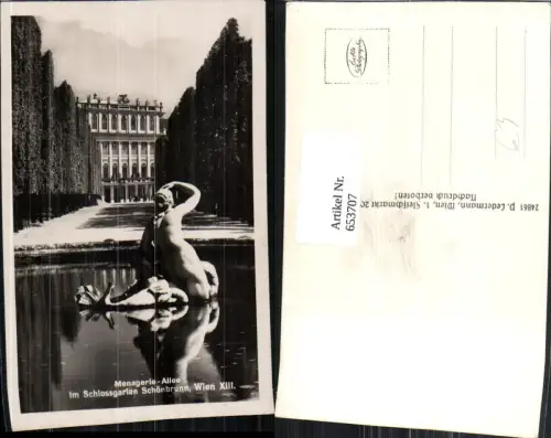 653707,Foto Ak Wien Vienna Hietzing Schloss Schönbrunn Menagerie-Allee Schlossgarten
