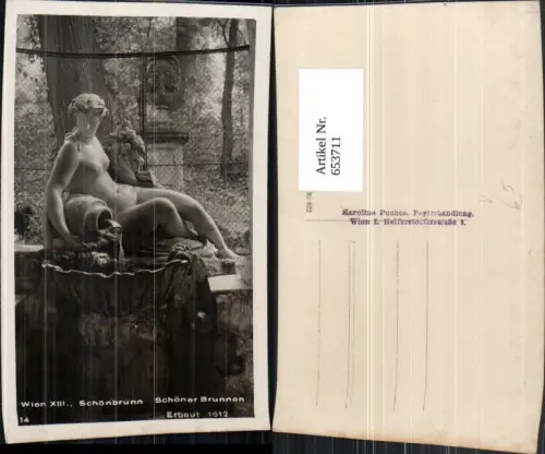 653711,Foto Ak Wien Vienna Hietzing Schloss Schönbrunn Schöner Brunnen pub Karoline Puches 14