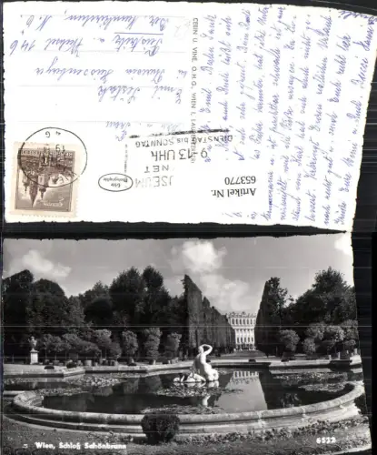 653770,Foto Ak Wien Vienna Hietzing Schloss Schönbrunn Brunnen